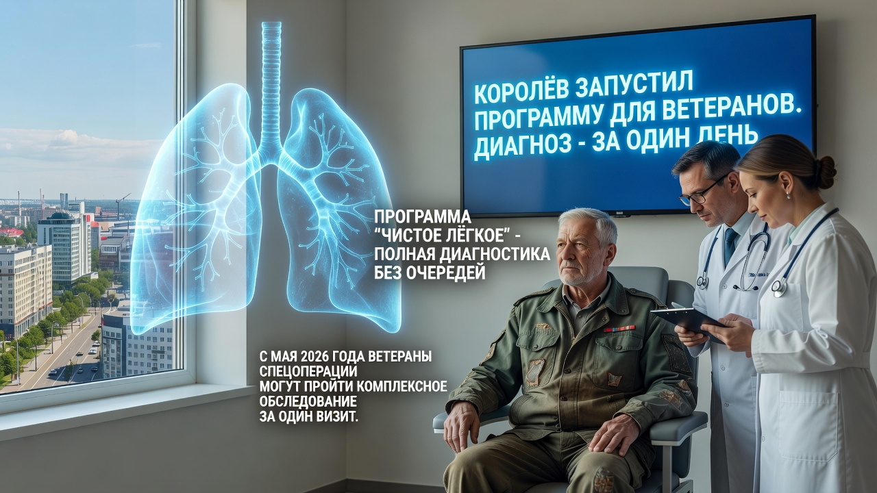 Королёв запустил программу для ветеранов. Диагноз - за один день